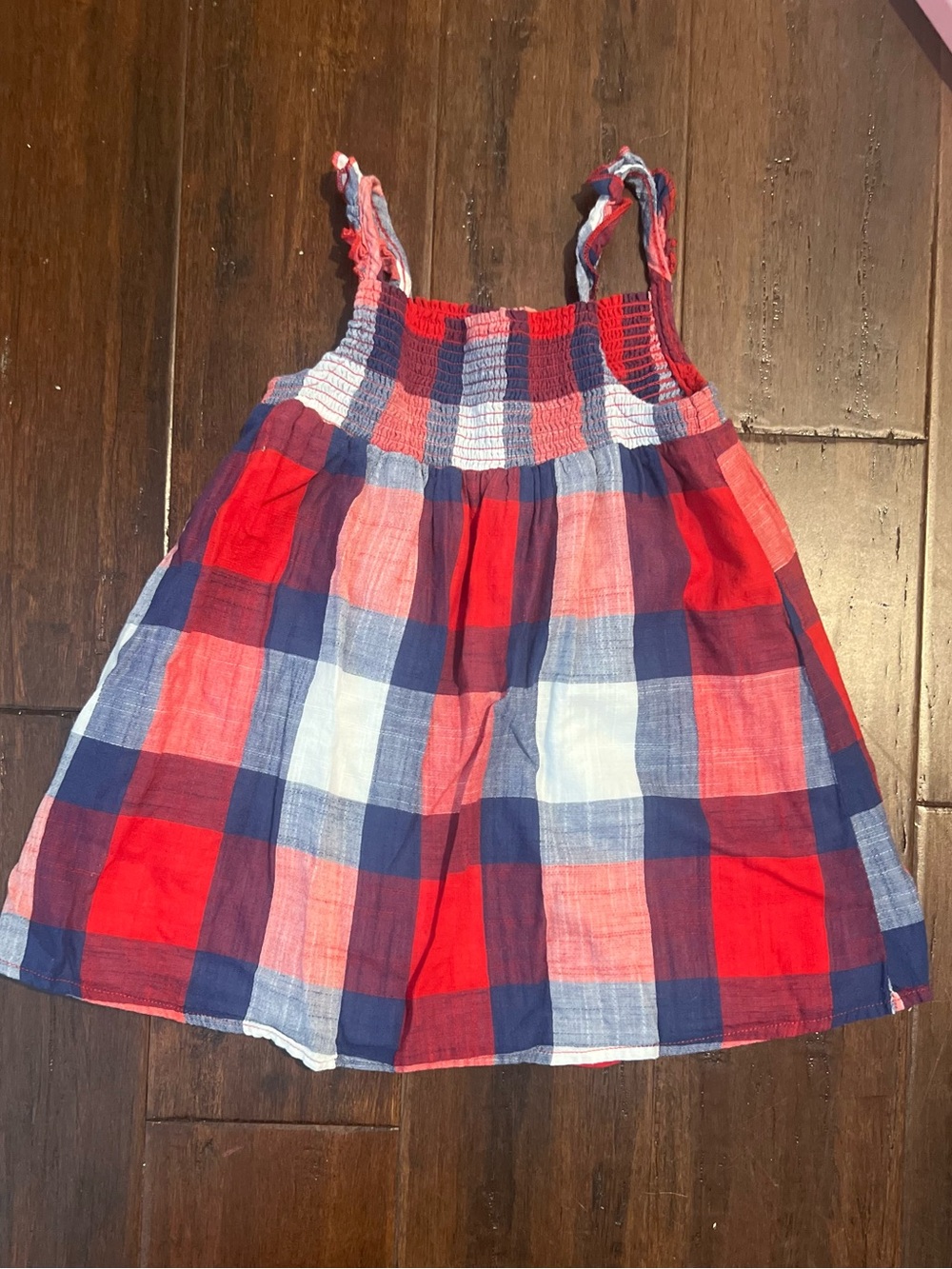 Epic Threads Red, Navy & White Plaid Smocked Dress